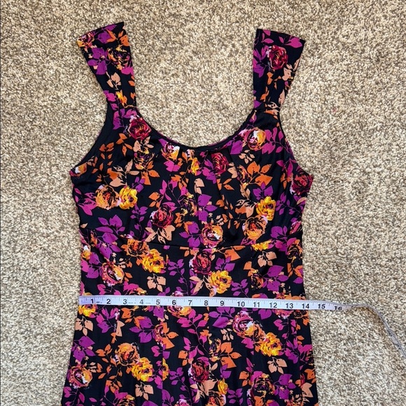 George Purple Black Sleeveless Midi Sundress - Picture 13 of 14